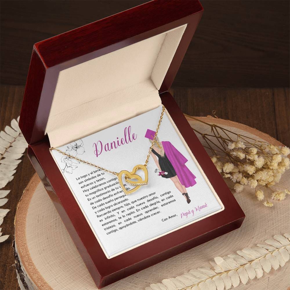 Encanto de Graduación: Collar Corazones Entrelazados con Emotiva Tarjeta Jewelry/InterlockingHearts 