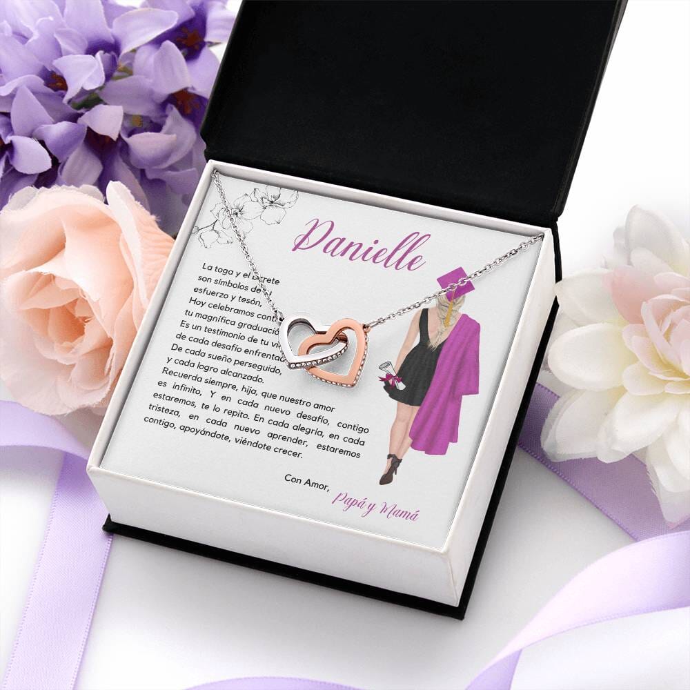 Encanto de Graduación: Collar Corazones Entrelazados con Emotiva Tarjeta Jewelry/InterlockingHearts 