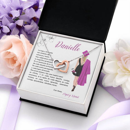 Encanto de Graduación: Collar Corazones Entrelazados con Emotiva Tarjeta Jewelry/InterlockingHearts 