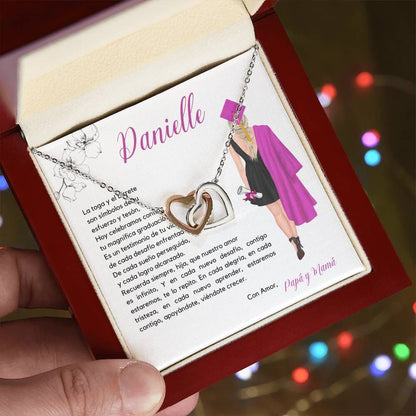 Encanto de Graduación: Collar Corazones Entrelazados con Emotiva Tarjeta Jewelry/InterlockingHearts 