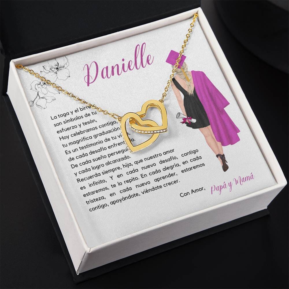 Encanto de Graduación: Collar Corazones Entrelazados con Emotiva Tarjeta Jewelry/InterlockingHearts 