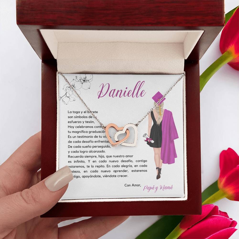 Encanto de Graduación: Collar Corazones Entrelazados con Emotiva Tarjeta Jewelry/InterlockingHearts 