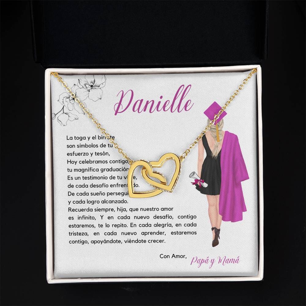 Encanto de Graduación: Collar Corazones Entrelazados con Emotiva Tarjeta Jewelry/InterlockingHearts 