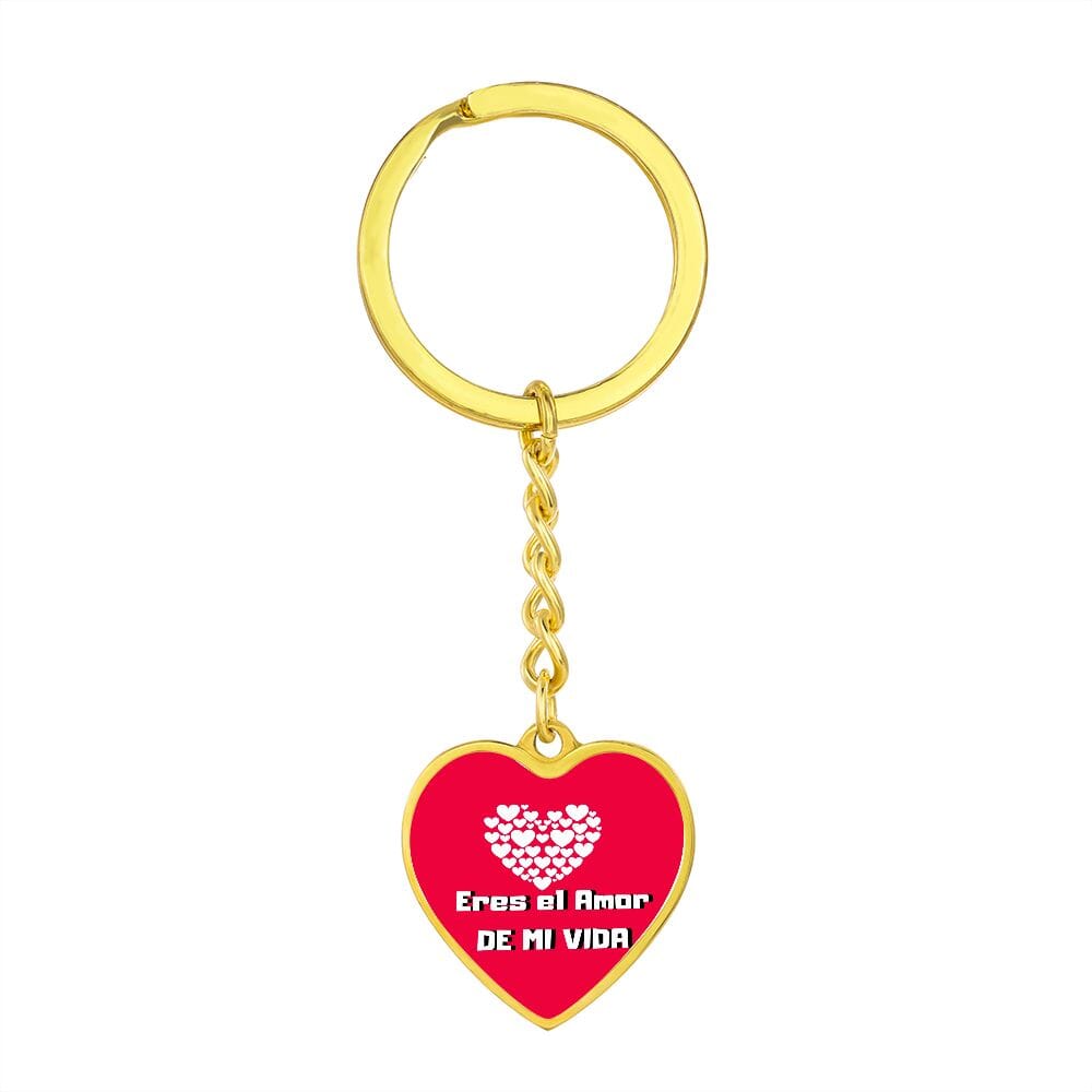 Eres el Amor de mi Vida - Llavero Corazón Jewelry Graphic Heart Keychain (Gold) No 