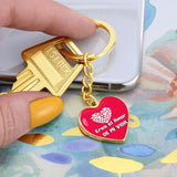 Eres el Amor de mi Vida - Llavero Corazón Jewelry ShineOn Fulfillment Graphic Heart Keychain (Gold) Yes 