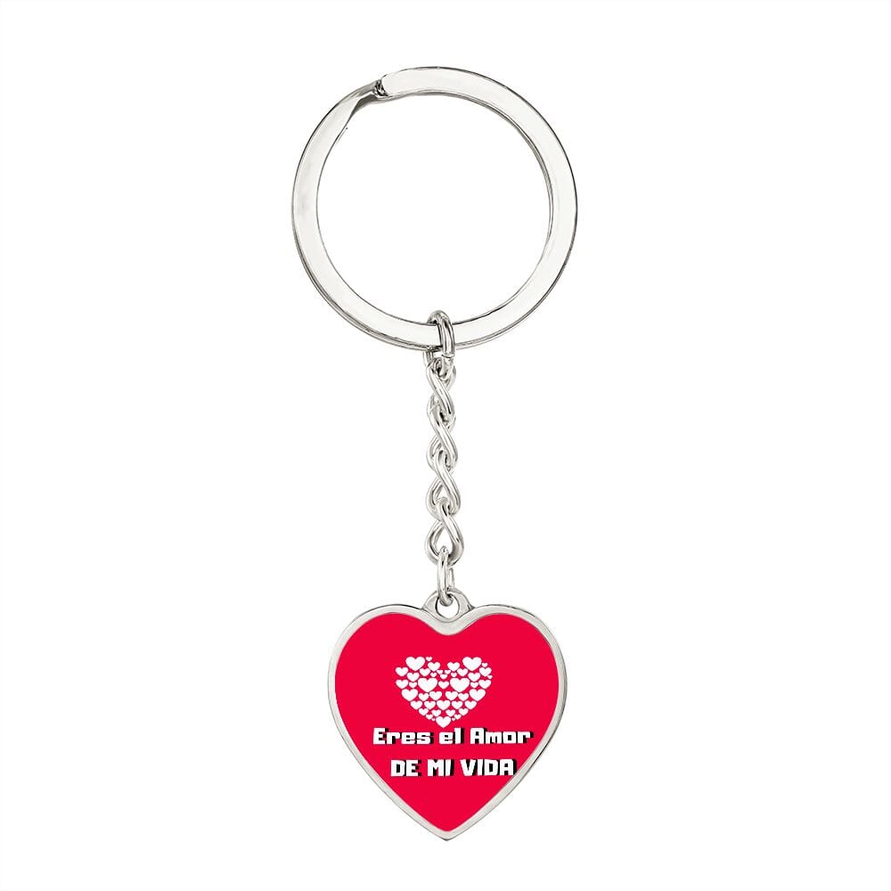 Eres el Amor de mi Vida - Llavero Corazón Jewelry Graphic Heart Keychain (Silver) No 