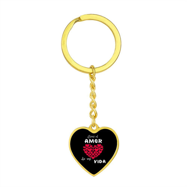 Eres el Amor de mi Vida - Llavero Corazón para la mujer a la que amas. Jewelry ShineOn Fulfillment Graphic Heart Keychain (Gold) No 