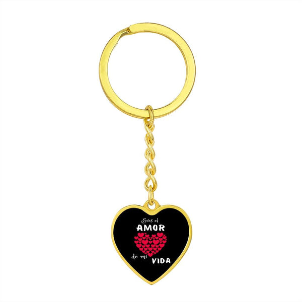 Eres el Amor de mi Vida - Llavero Corazón para la mujer a la que amas. Jewelry Graphic Heart Keychain (Gold) No 