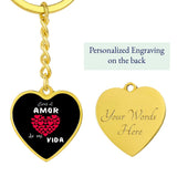 Eres el Amor de mi Vida - Llavero Corazón para la mujer a la que amas. Jewelry ShineOn Fulfillment Graphic Heart Keychain (Gold) Yes 