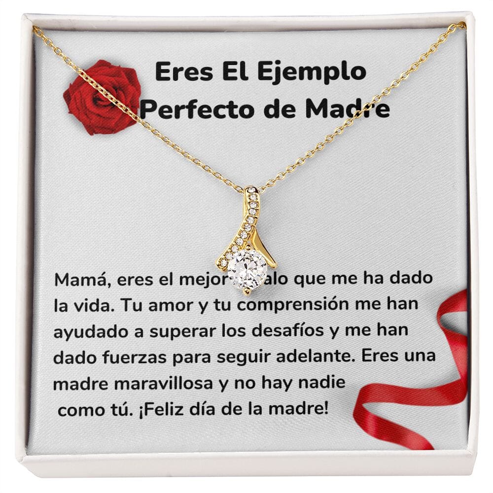 Eres El Ejemplo Perfecto de Madre Collar Belleza Seductora (Alluring Beauty) Para Mamá Jewelry/AlluringBeauty Acabado en Oro Amarillo de 18 quilates Standard Box 