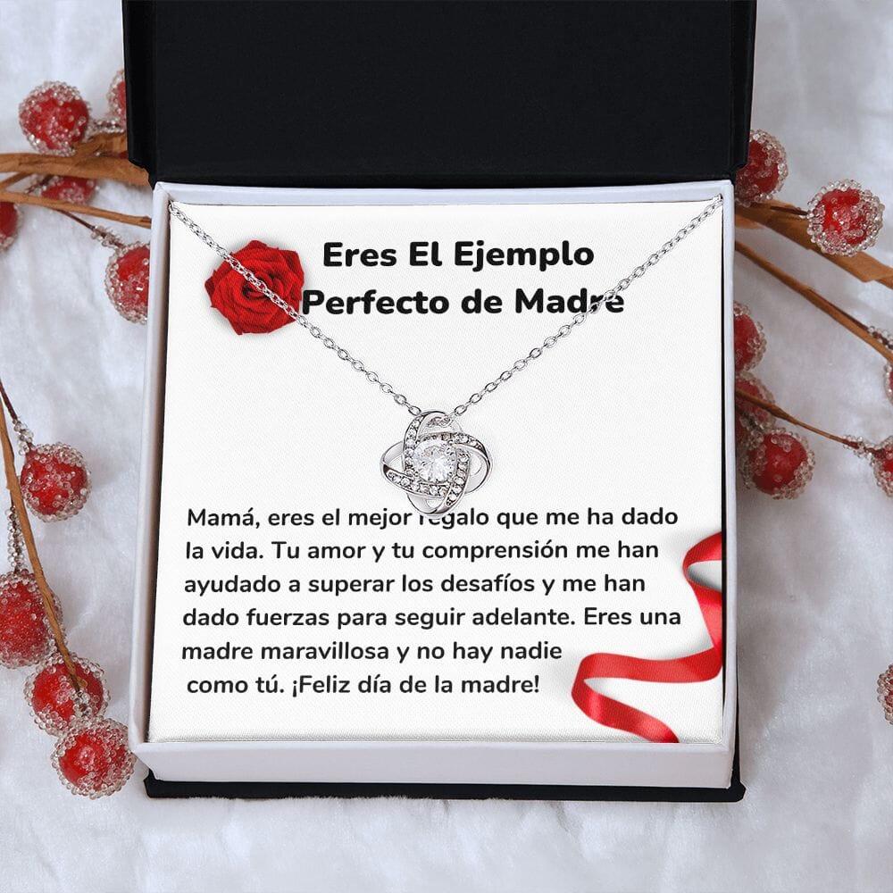 Eres El Ejemplo Perfecto de Madre - Collar para Mamá (Nudo de Amor) Love Knot Jewelry/LoveKnot 