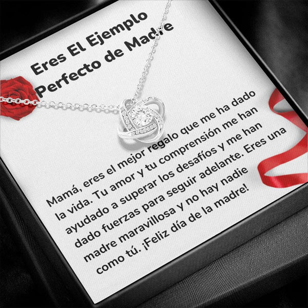 Eres El Ejemplo Perfecto de Madre - Collar para Mamá (Nudo de Amor) Love Knot Jewelry ShineOn Fulfillment 