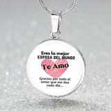 Eres la Mejor Esposa del Mundo - Collar redondo para esposa Jewelry ShineOn Fulfillment 