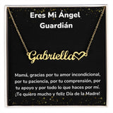 Eres Mi Ángel Guardián - Collar Personalizado Con Nombre Corazón - Mamá Jewelry/NameNecklaceHeart ShineOn Fulfillment 