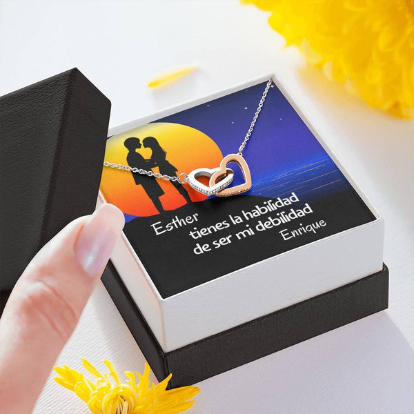 Eres mi debilidad - Collar Dos Corazones para mi amor. Para la mujer de mi vida. Jewelry 