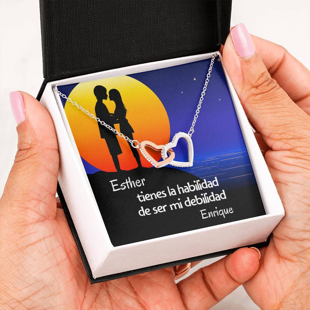 Eres mi debilidad - Collar Dos Corazones para mi amor. Para la mujer de mi vida. Jewelry 