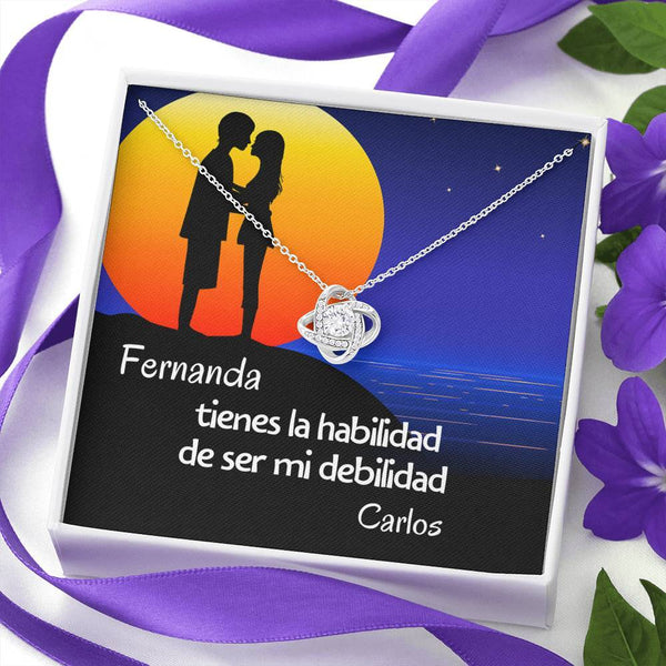 Eres mi debilidad - Collar Nudo de Corazón. Para la mujer de mi vida. Jewelry/LoveKnot 