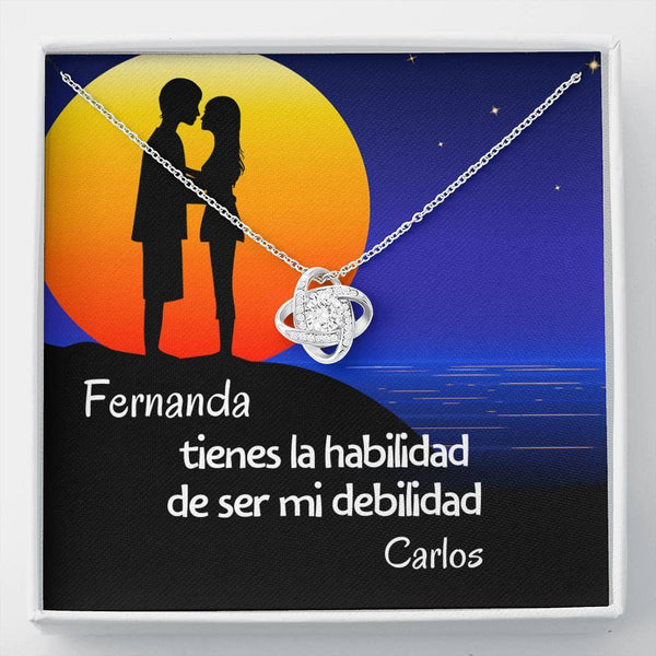 Eres mi debilidad - Collar Nudo de Corazón. Para la mujer de mi vida. Jewelry/LoveKnot 