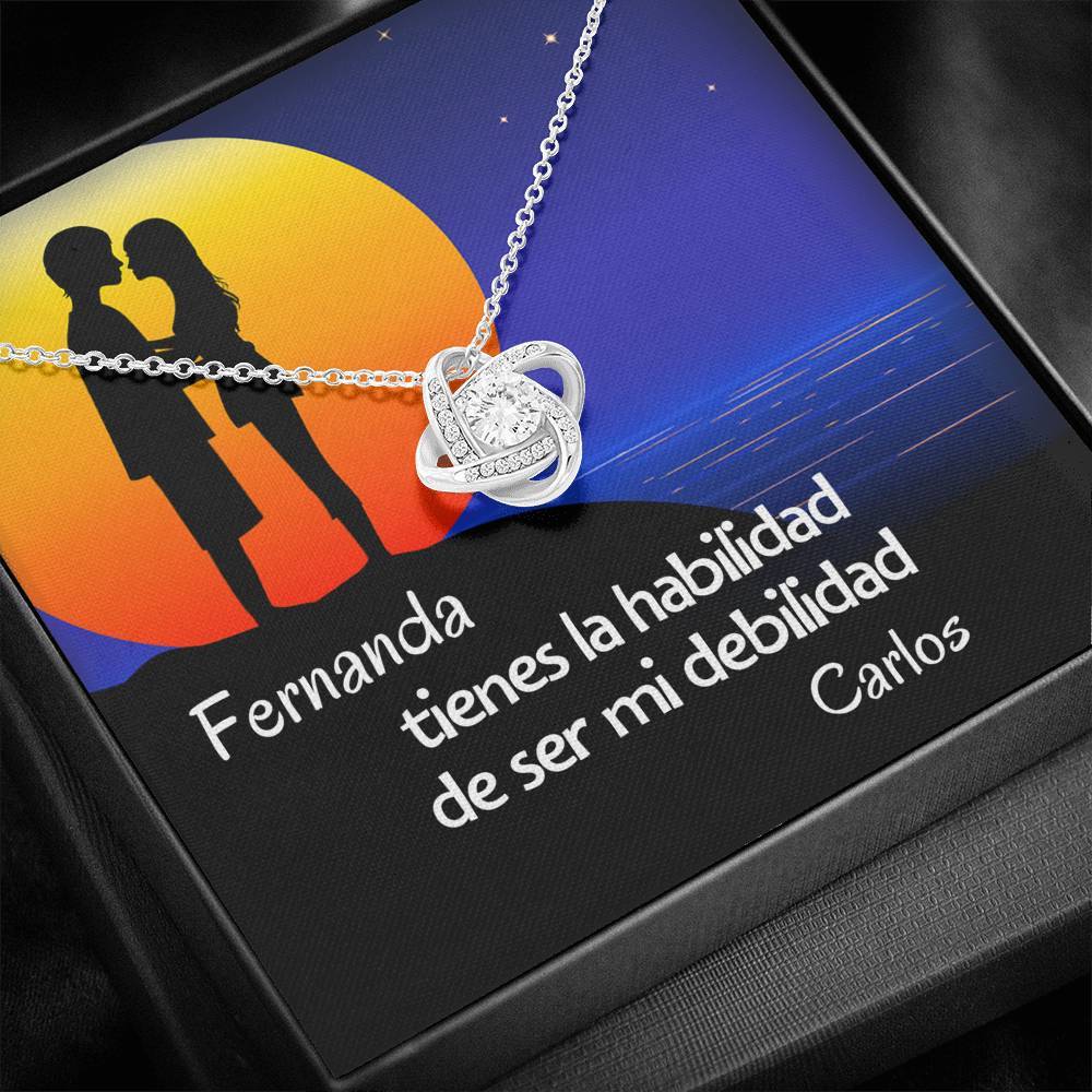 Eres mi debilidad - Collar Nudo de Corazón. Para la mujer de mi vida. Jewelry/LoveKnot 