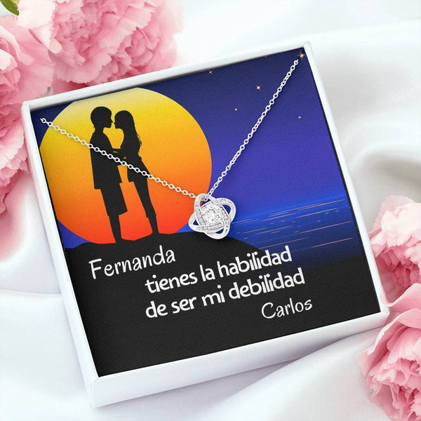 Eres mi debilidad - Collar Nudo de Corazón. Para la mujer de mi vida. Jewelry/LoveKnot 