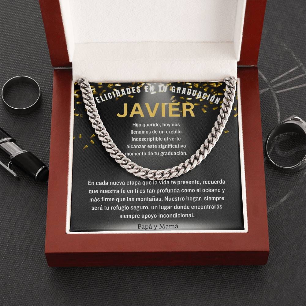 Eslabones de Amor y Orgullo: Un Legado de Luz en Tu Graduación Jewelry/CubanLink Acero Inoxidable Luxury Box 
