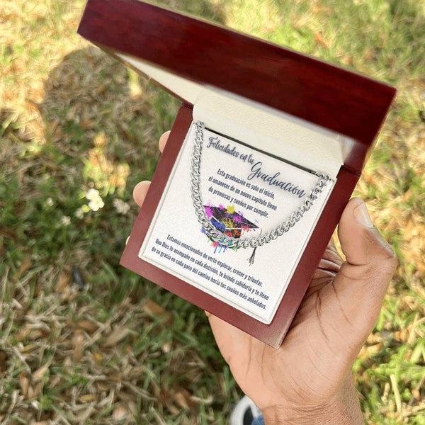 Eslabones de Amor y Sueños: Un Regalo de Graduación que Ilumina el Camino Jewelry/CubanLink Acero Inoxidable Luxury Box 