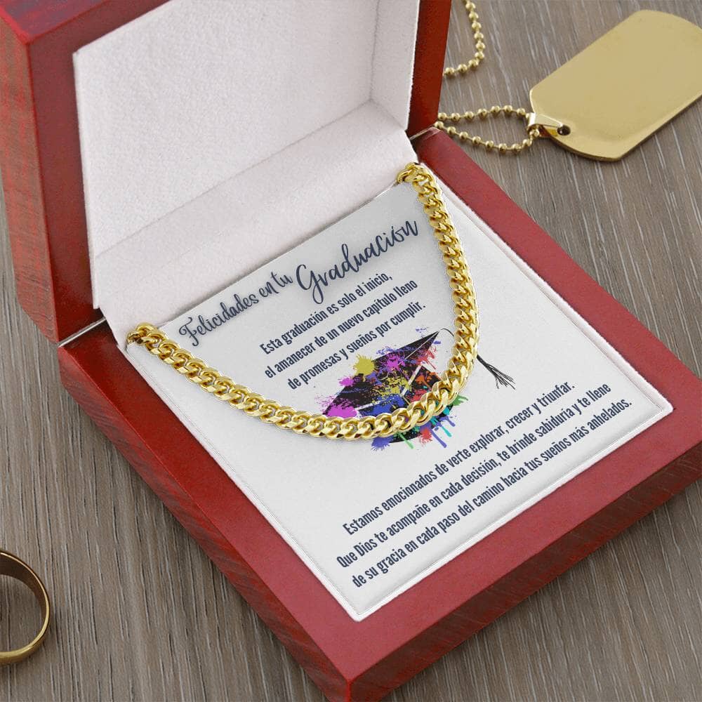 Eslabones de Amor y Sueños: Un Regalo de Graduación que Ilumina el Camino Jewelry/CubanLink 