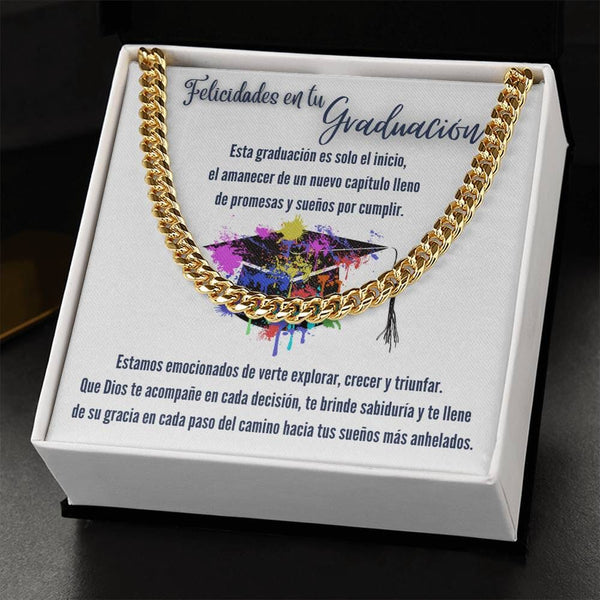 Eslabones de Amor y Sueños: Un Regalo de Graduación que Ilumina el Camino Jewelry/CubanLink 