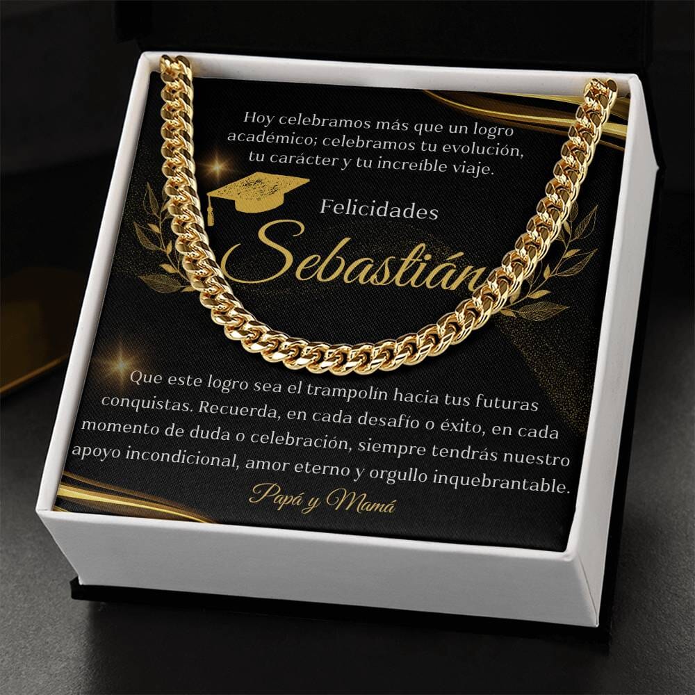 Eslabones de Orgullo: Un Regalo de Amor y Futuro para el Graduado Jewelry/CubanLink 
