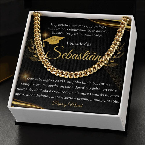 Eslabones de Orgullo: Un Regalo de Amor y Futuro para el Graduado Jewelry/CubanLink 
