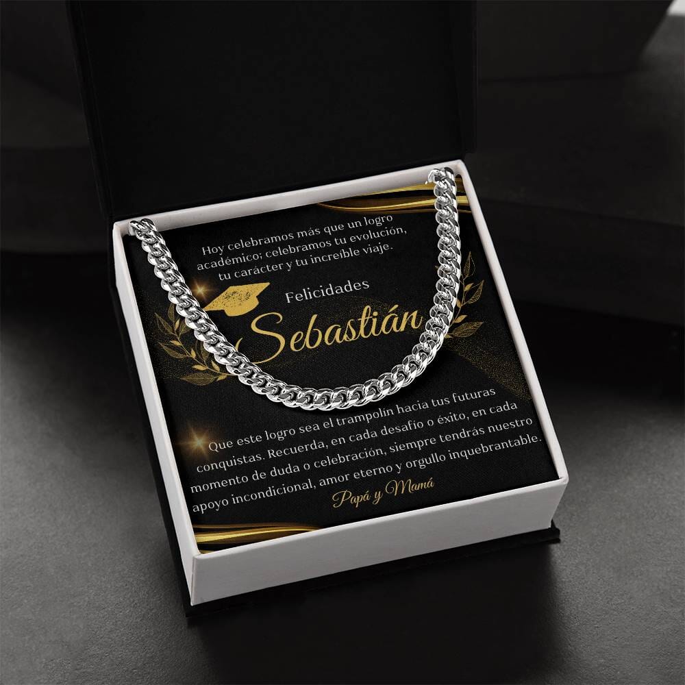 Eslabones de Orgullo: Un Regalo de Amor y Futuro para el Graduado Jewelry/CubanLink 