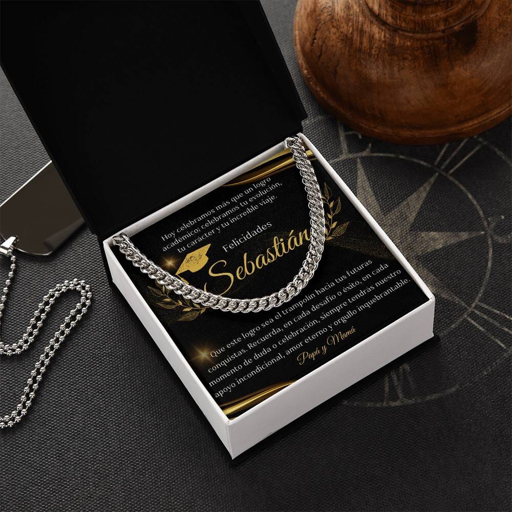Eslabones de Orgullo: Un Regalo de Amor y Futuro para el Graduado Jewelry/CubanLink 