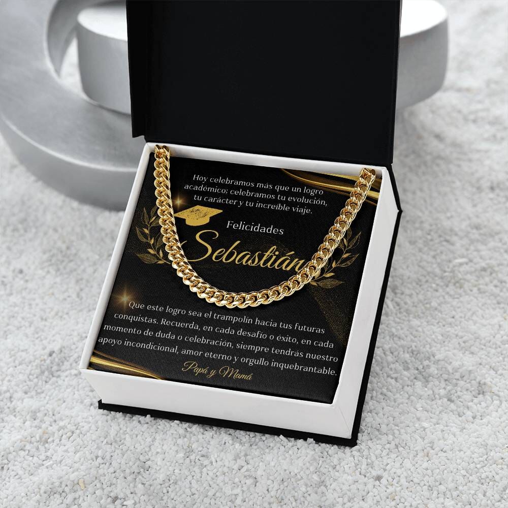 Eslabones de Orgullo: Un Regalo de Amor y Futuro para el Graduado Jewelry/CubanLink <p>Acabado en Oro Amarillo de 14 quilates</p> Standard Box 