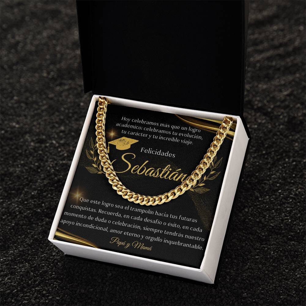 Eslabones de Orgullo: Un Regalo de Amor y Futuro para el Graduado Jewelry/CubanLink 