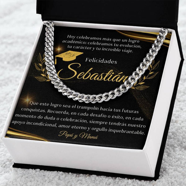Eslabones de Orgullo: Un Regalo de Amor y Futuro para el Graduado Jewelry/CubanLink 