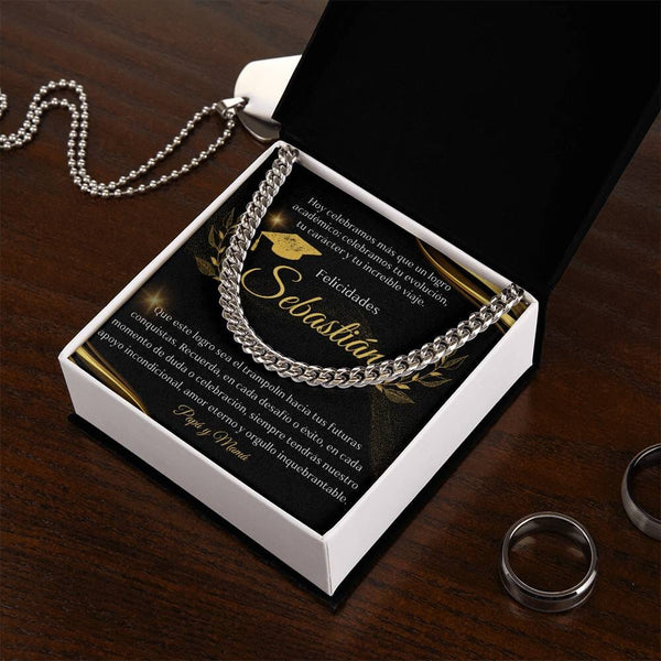 Eslabones de Orgullo: Un Regalo de Amor y Futuro para el Graduado Jewelry/CubanLink ShineOn Fulfillment Acero Inoxidable Standard Box 