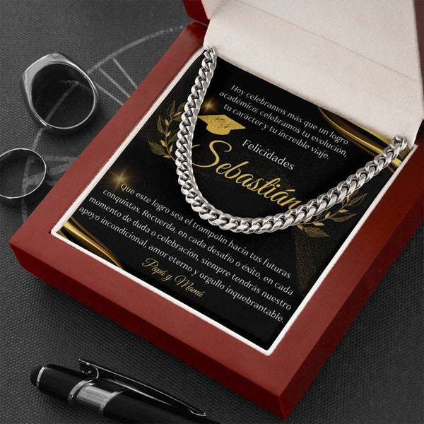 Eslabones de Orgullo: Un Regalo de Amor y Futuro para el Graduado Jewelry/CubanLink ShineOn Fulfillment Acero Inoxidable Luxury Box 