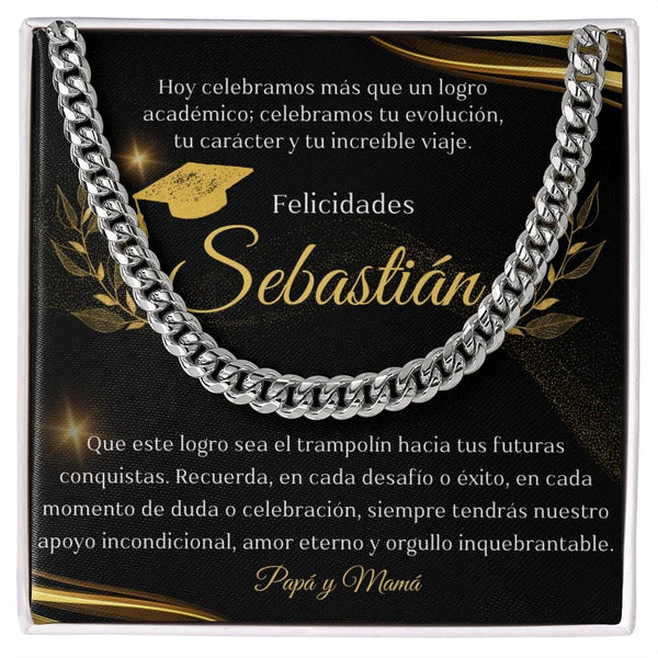 Eslabones de Orgullo: Un Regalo de Amor y Futuro para el Graduado Jewelry/CubanLink 