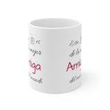 Esta taza es de la mejor AMIGA del mundo! (regalos para mi mejor amiga) 11-15oz Mug Printify 