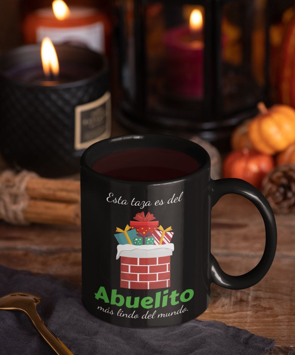 Esta taza es del Abuelito más lindo del mundo. Coffee Mug Regalos.Gifts 