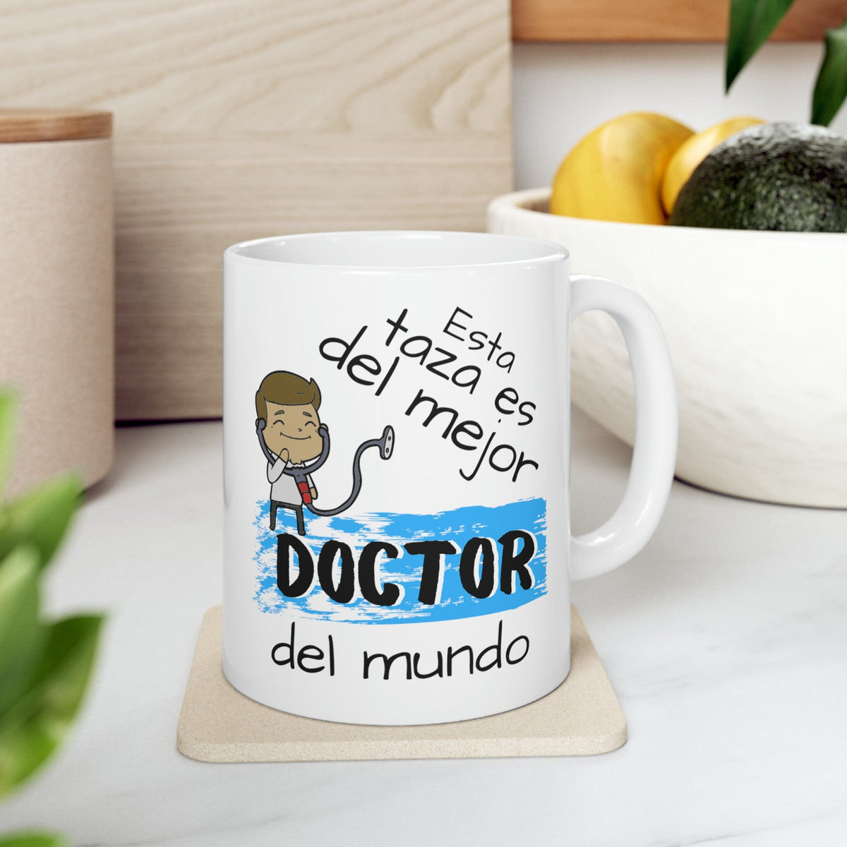 Esta taza es del Mejor Doctor...! Taza regalo doctor. 11-15onzas Mug Printify 