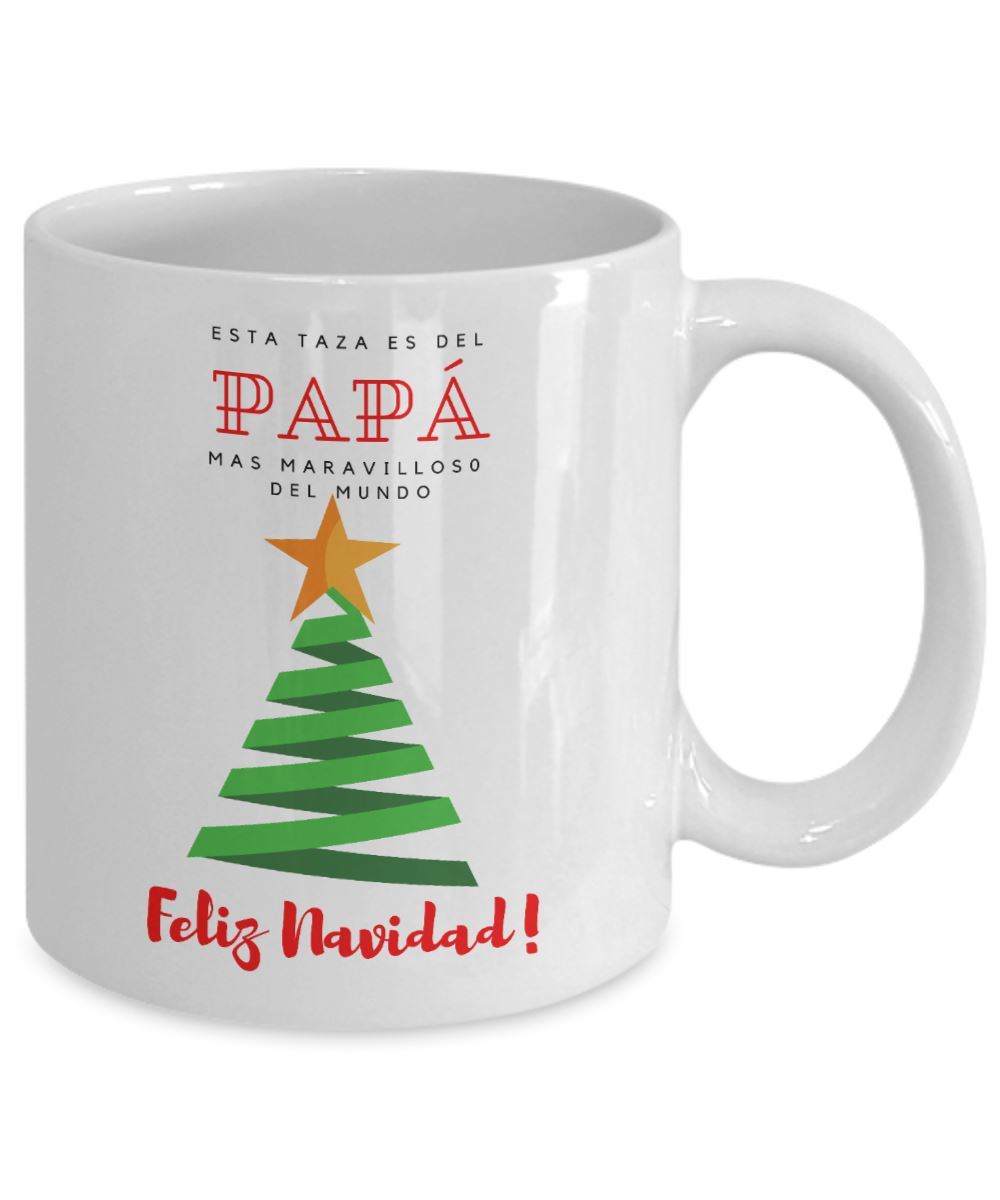 Esta taza es del Papá más maravilloso del mundo. Feliz Navidad Coffee Mug Regalos.Gifts 