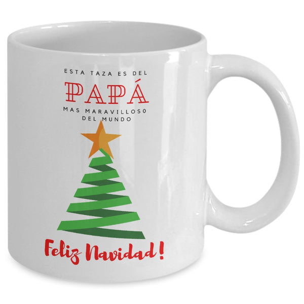 Esta taza es del Papá más maravilloso del mundo. Feliz Navidad Coffee Mug Regalos.Gifts 
