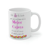 Esta taza fue hecha para uso exclusivo de la Mejor CAJERA del mundo...! - 11 onzas Mug Printify 