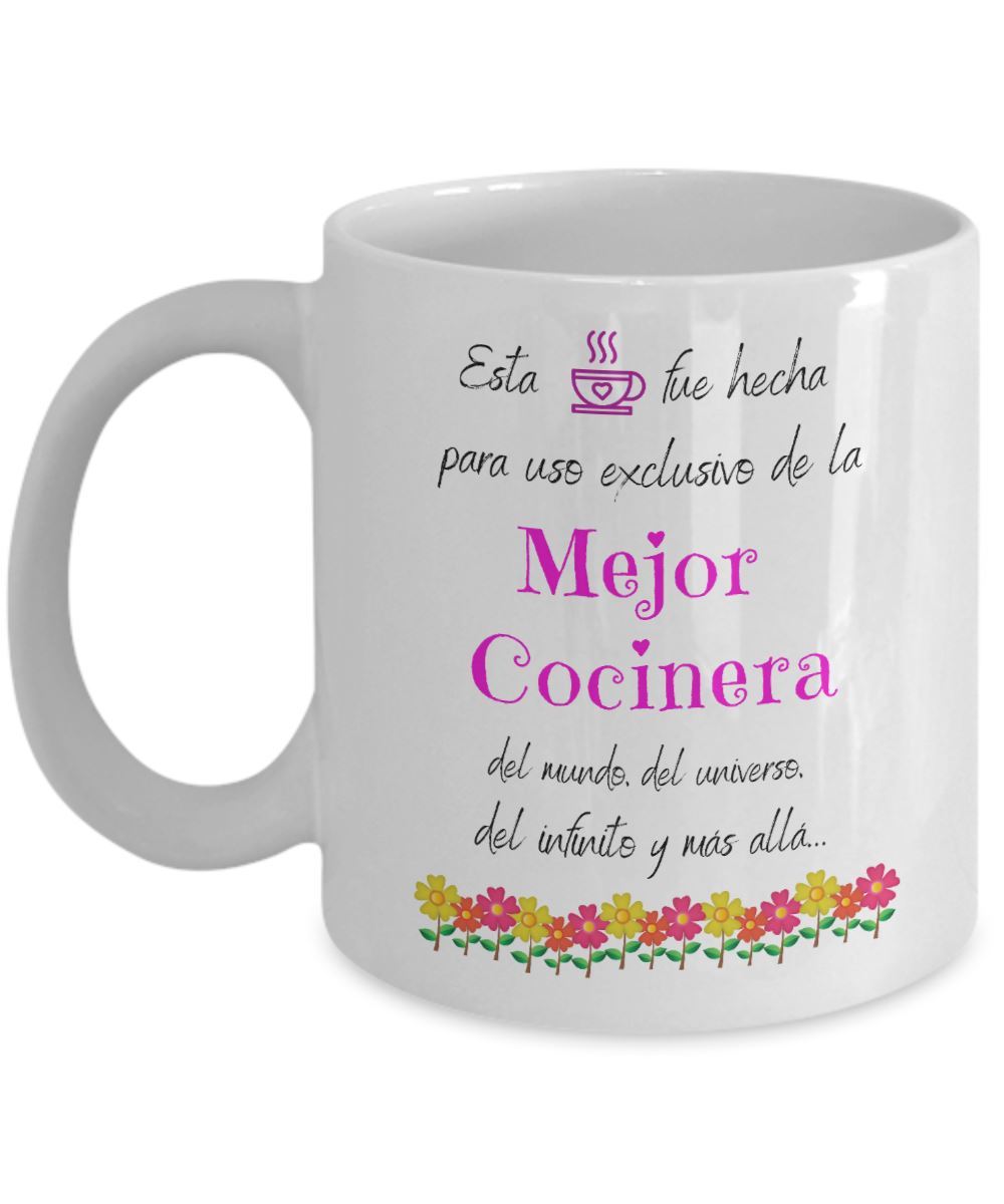 Esta taza fue hecha para uso exclusivo de la Mejor COCINERA del mundo...! Coffee Mug Regalos.Gifts 