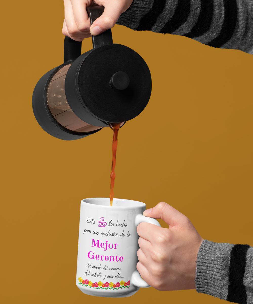 Esta taza fue hecha para uso exclusivo de la Mejor GERENTE del mundo...! Coffee Mug Regalos.Gifts 