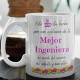 Esta taza fue hecha para uso exclusivo de la Mejor INGENIERA del mundo...! Coffee Mug Regalos.Gifts 