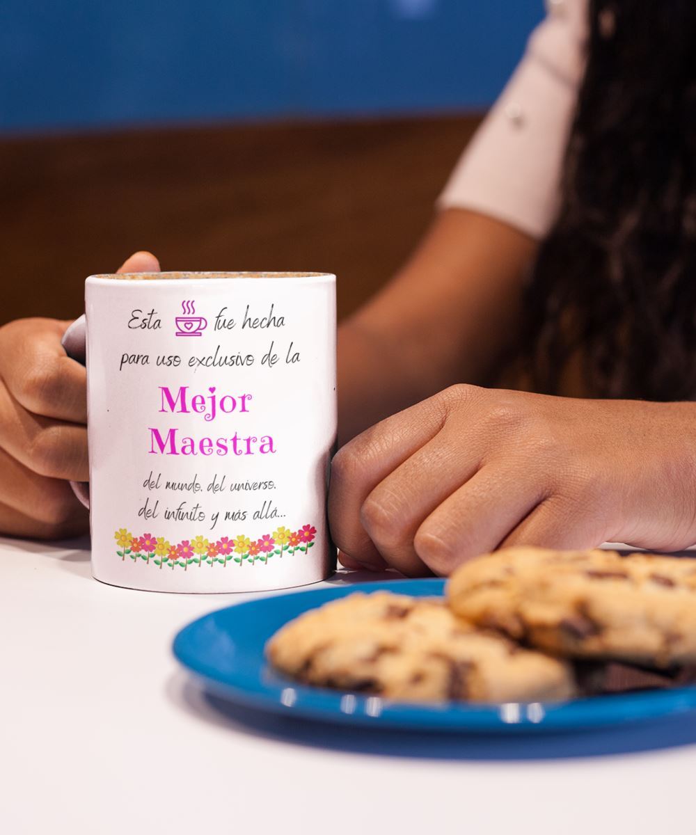Esta taza fue hecha para uso exclusivo de la Mejor MAESTRA del mundo...! Coffee Mug Regalos.Gifts 