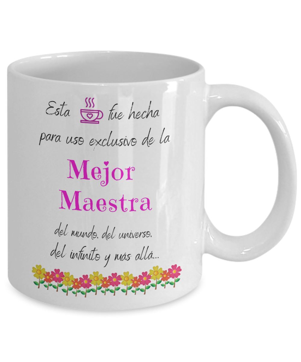 Esta taza fue hecha para uso exclusivo de la Mejor MAESTRA del mundo...! Coffee Mug Regalos.Gifts 