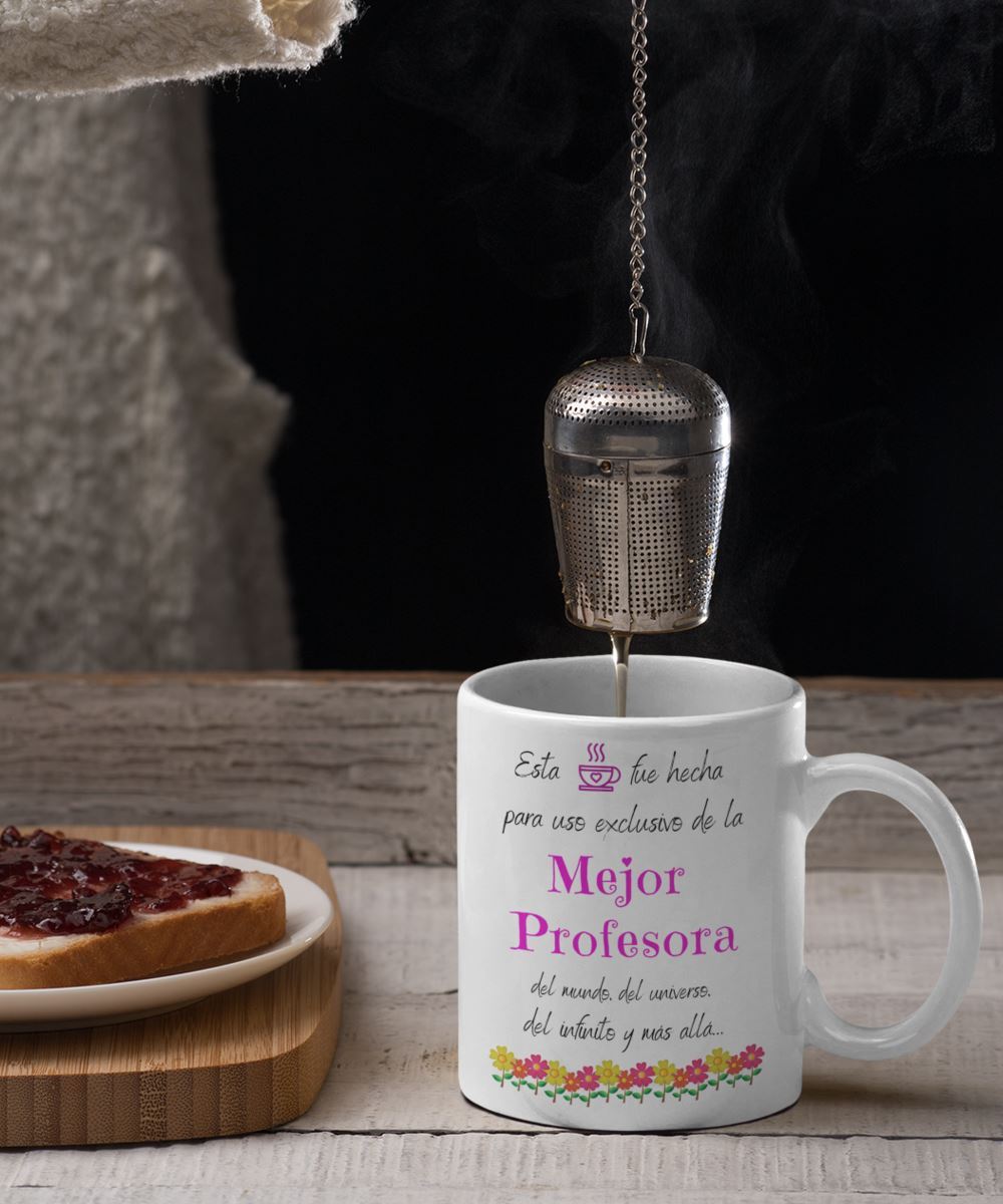 Esta taza fue hecha para uso exclusivo de la Mejor PROFESORA del mundo...! Coffee Mug Regalos.Gifts 